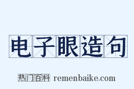 电子眼造句是什么意思的图片